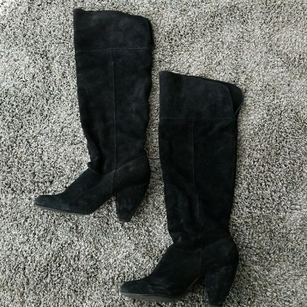 Urban Outfitters Black Suede Boots